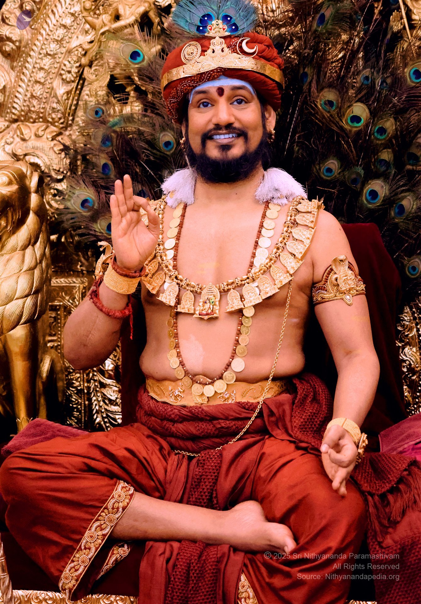 THE SPH Bhagavan Sri Nithyananda Paramashivam giving darshan as Subrahmanya