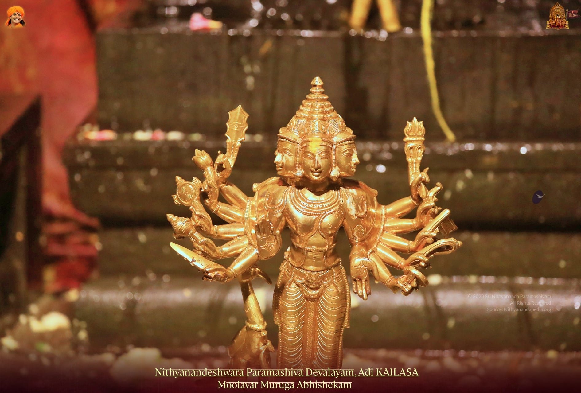 Six-faced Subrahmanya at KAILASA's Skanda Shashti