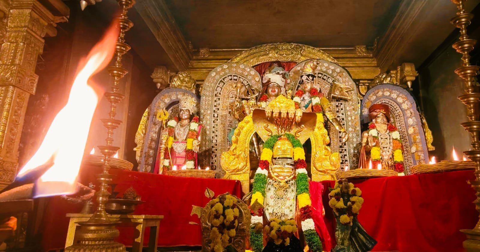 The Bharani Deepam lamps