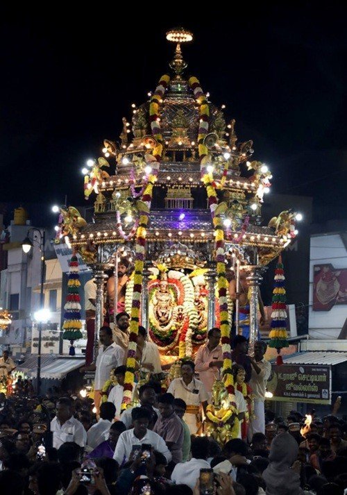 Paramashiva on the Velli Indra Vimanam