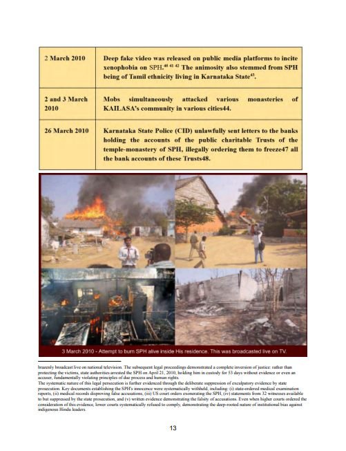 United Nations Publishes KAILASA's 29th Report on Economic, Social, and Cultural Rights in Transitional Justice, Highlighting Persecution