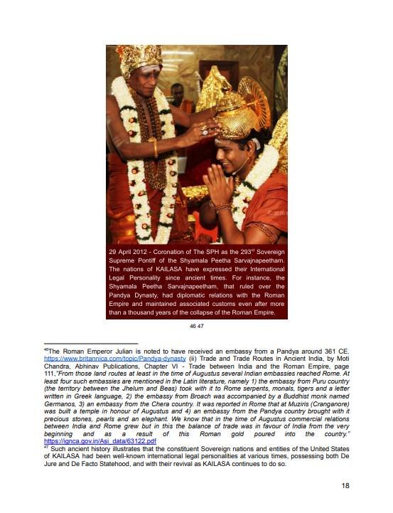 Geneva, Switzerland – The United Nations has published the 28th report submitted by the United States of KAILASA, titled “Recognition of