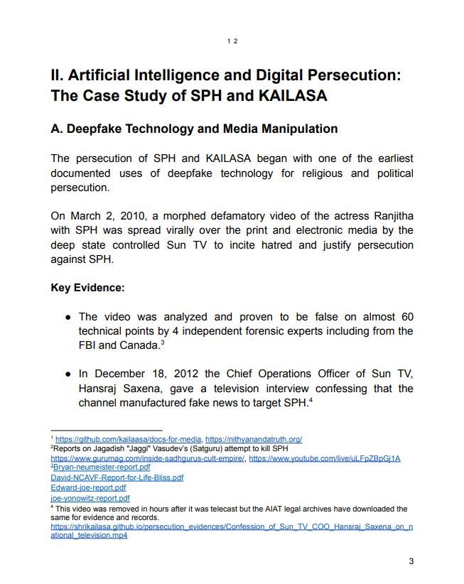 United Nations Publishes 30th Report Submitted by KAILASA: Documenting AI-Enabled Persecution and Presenting Revolutionary Vision for