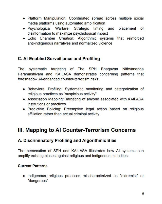 United Nations Publishes 30th Report Submitted by KAILASA: Documenting AI-Enabled Persecution and Presenting Revolutionary Vision for