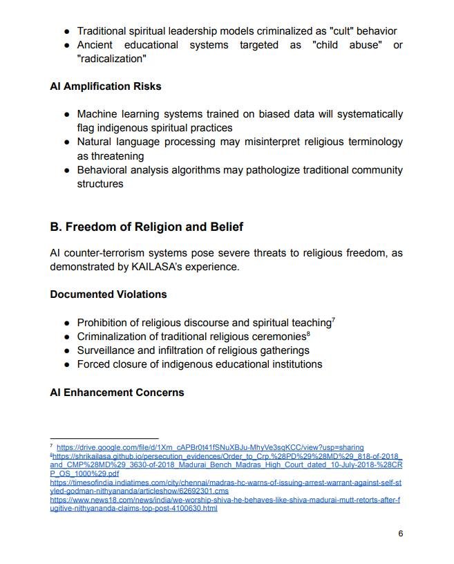 United Nations Publishes 30th Report Submitted by KAILASA: Documenting AI-Enabled Persecution and Presenting Revolutionary Vision for